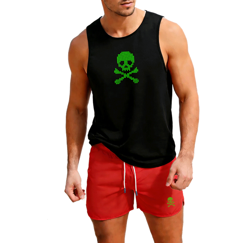 Sleeveless Undershirt - Fitness loose men tank top sleeveless
