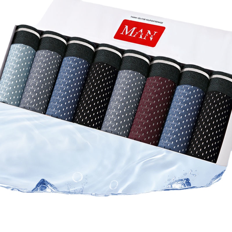 8pcs/Lot Men's Panties Ice Sil - Boxer Shorts Modal recensione e prezzo