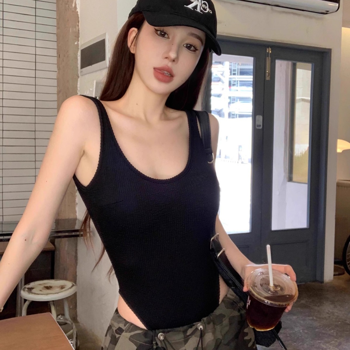 Black Strappy Bodysuit Sexy Ba - Suspender Tank Top recensione e prezzo