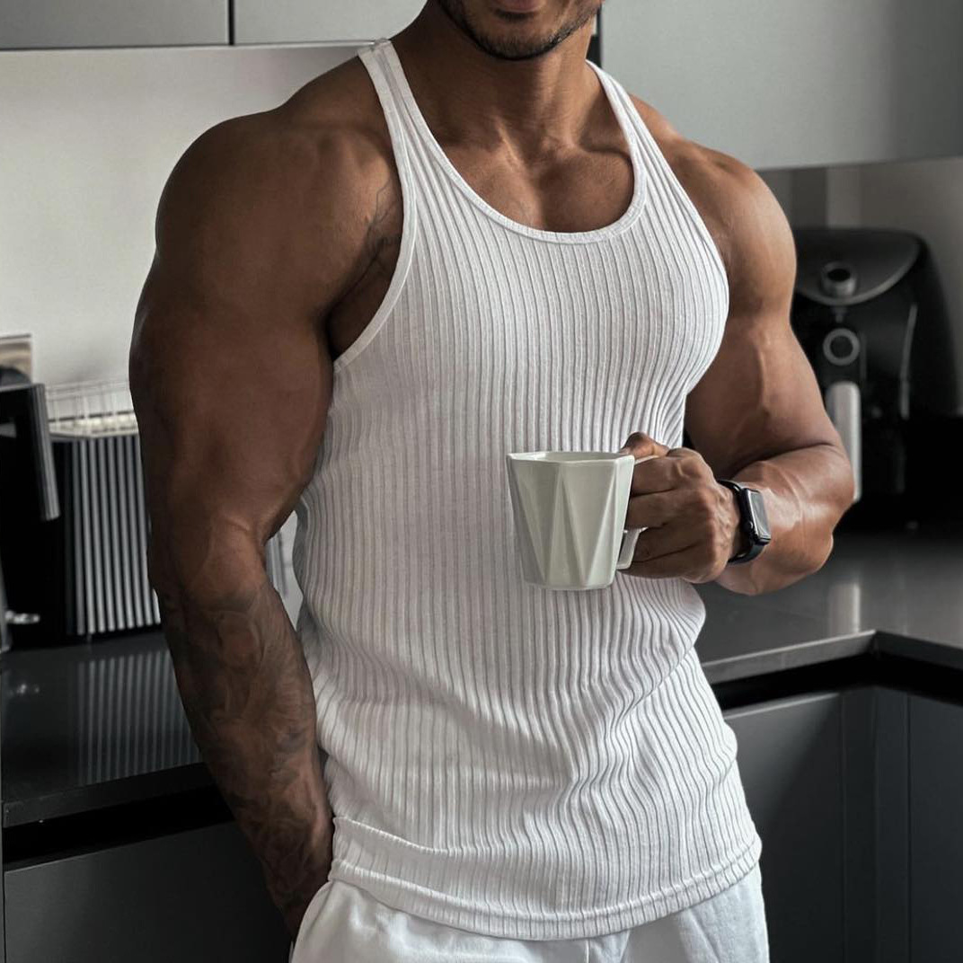 2024 Summer new men V-neck Ves - Undershirt Crew Neck recensione e prezzo