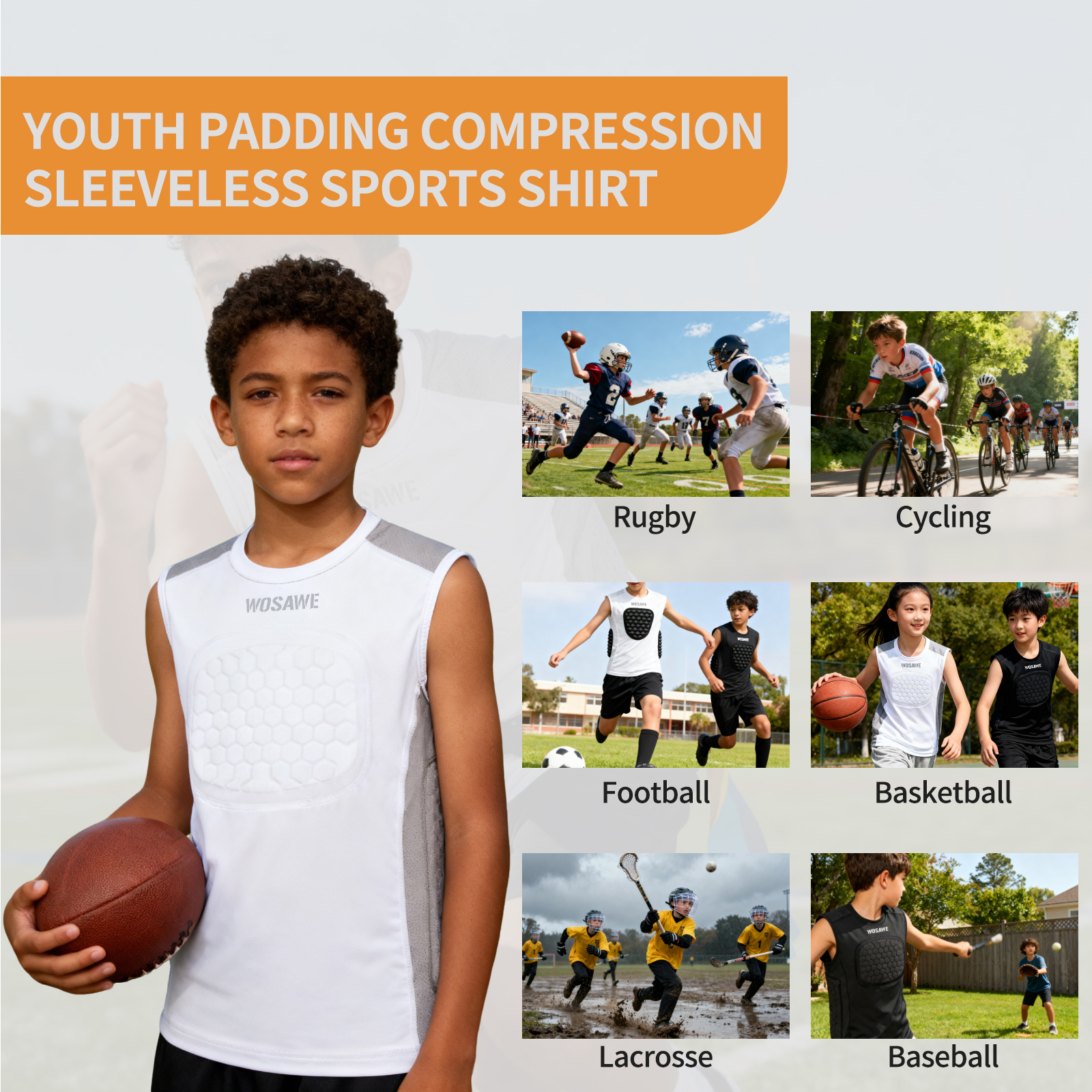 WOSAWE Boys Youth Baseball Che - Sleeveless Undershirt recensione e prezzo