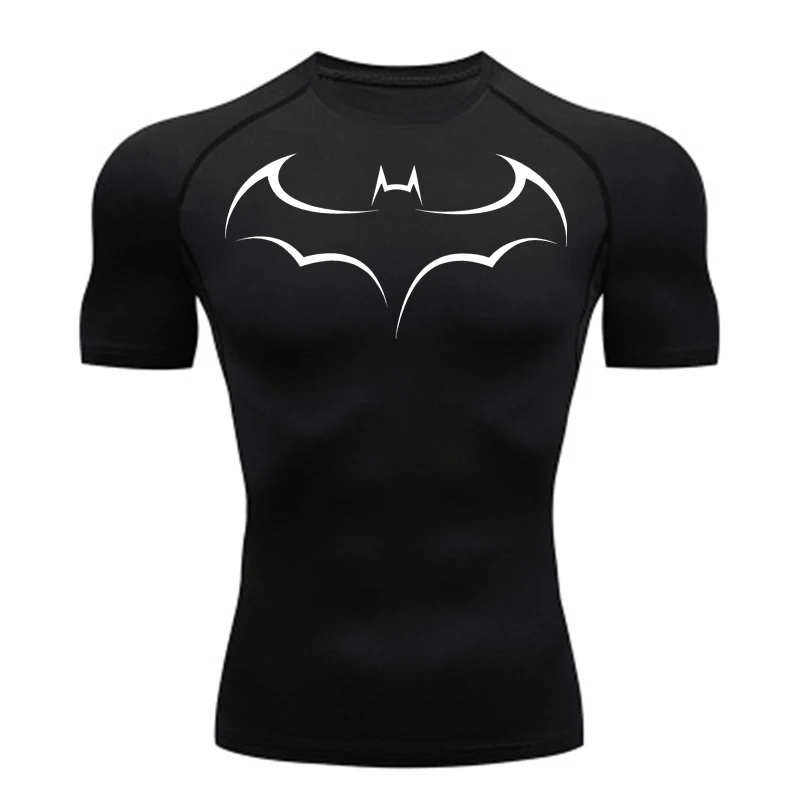 Bat Printed Men's Tight T-Shir - T Shirt Tight Fit recensione e prezzo