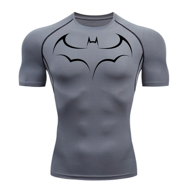 Bat Printed Men's Tight T-Shir - T Shirt Tight Fit recensione e prezzo