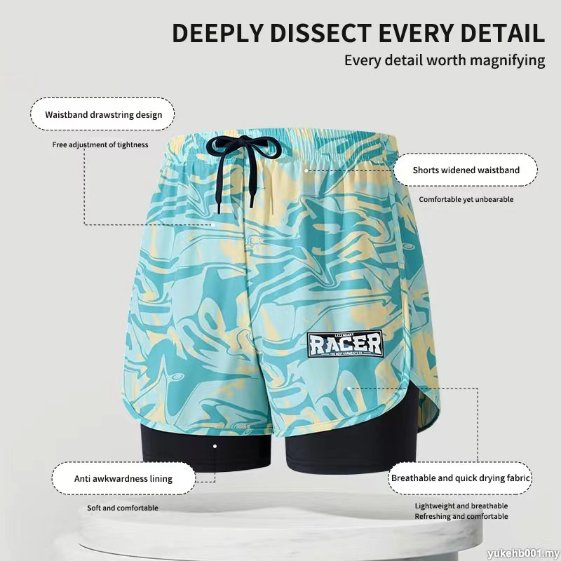 Swimming Trunks Adult Double L - Trunk Breathable Men recensione e prezzo