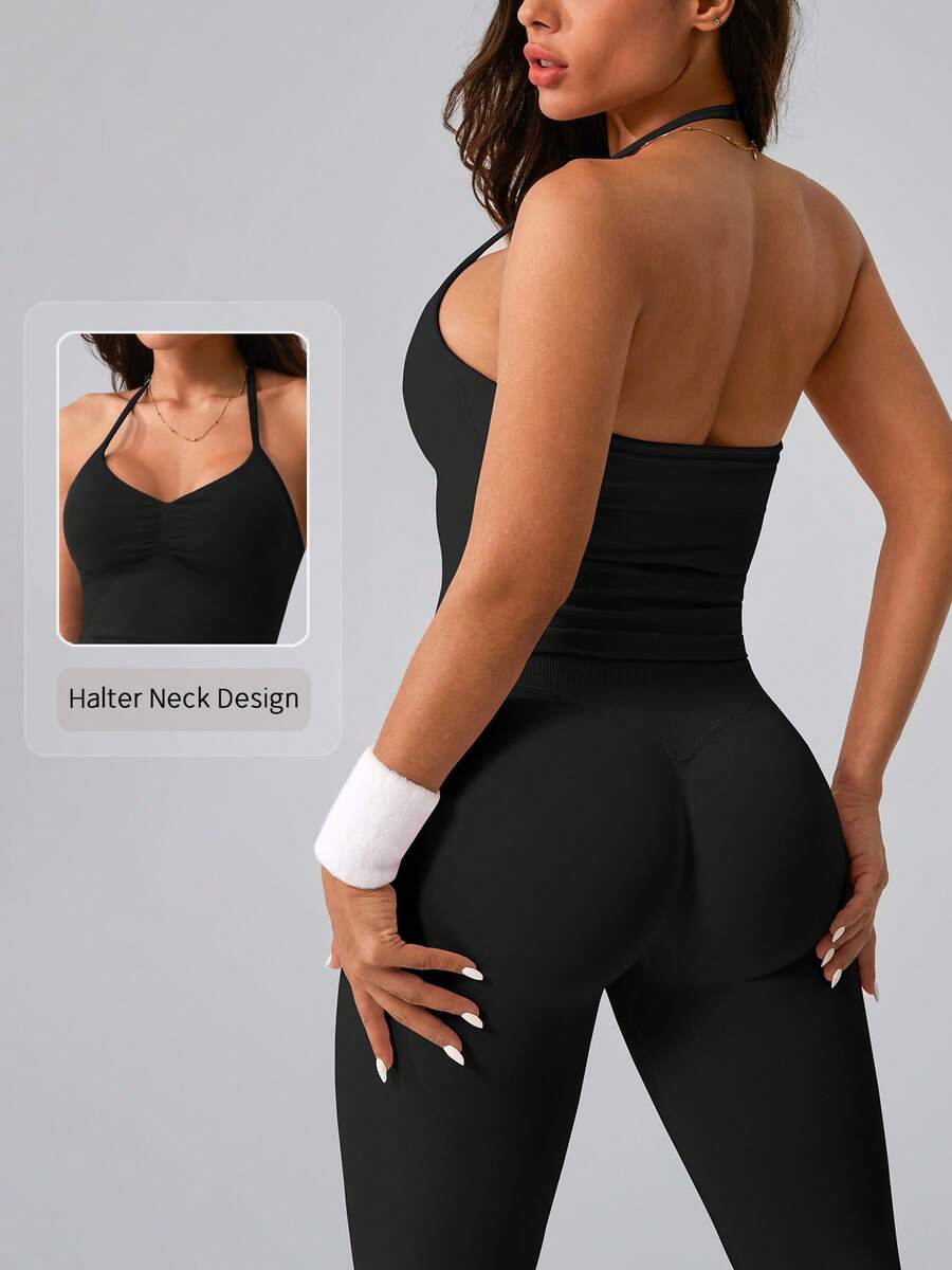 Womens Ribbed Elastic Halter N - Tank Top Ribbed recensione e prezzo
