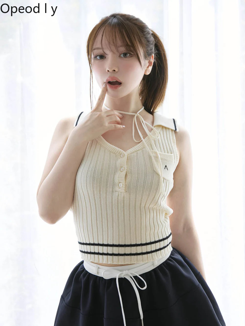Japanese Sweet Lapel Twist V-n - Suspender Tank Top recensione e prezzo