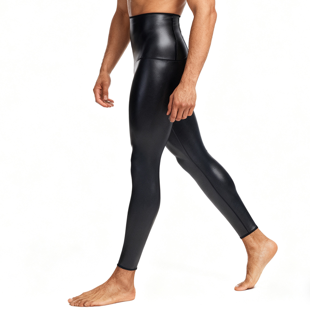 Sexy Men PU Leather Long Pants - Compression Long Pant recensione e prezzo