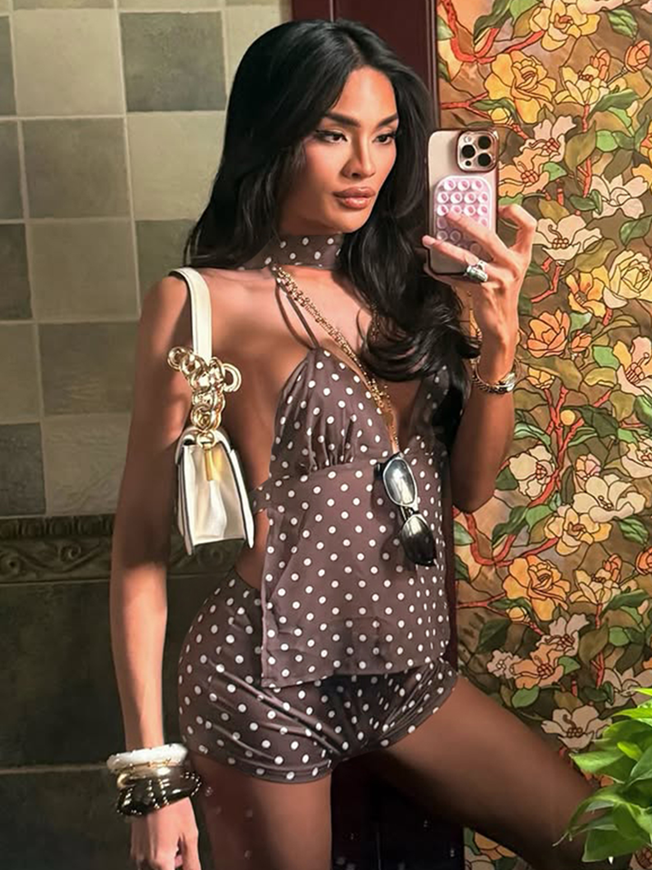 Hugcitar Polka Dot Print 2 Pie - Suspender Tank Top recensione e prezzo
