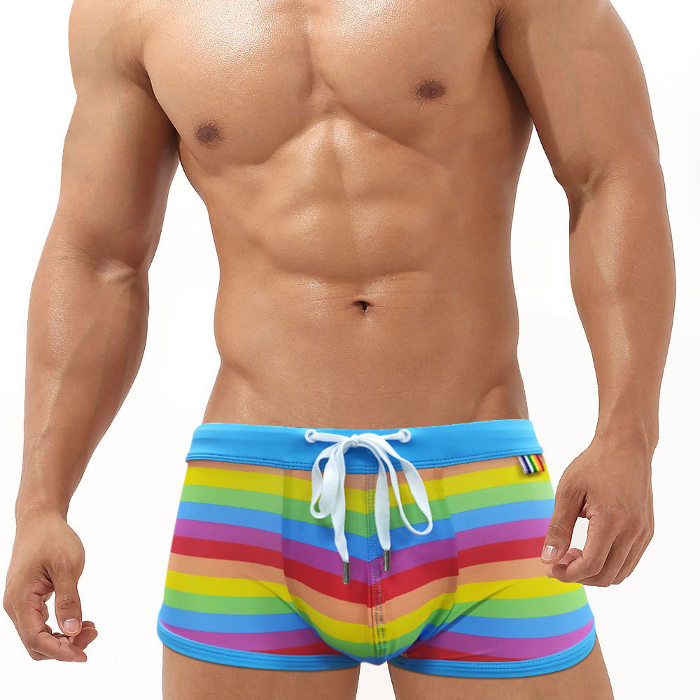 Rainbow Striped Men's Swimming - Trunk Breathable Men recensione e prezzo