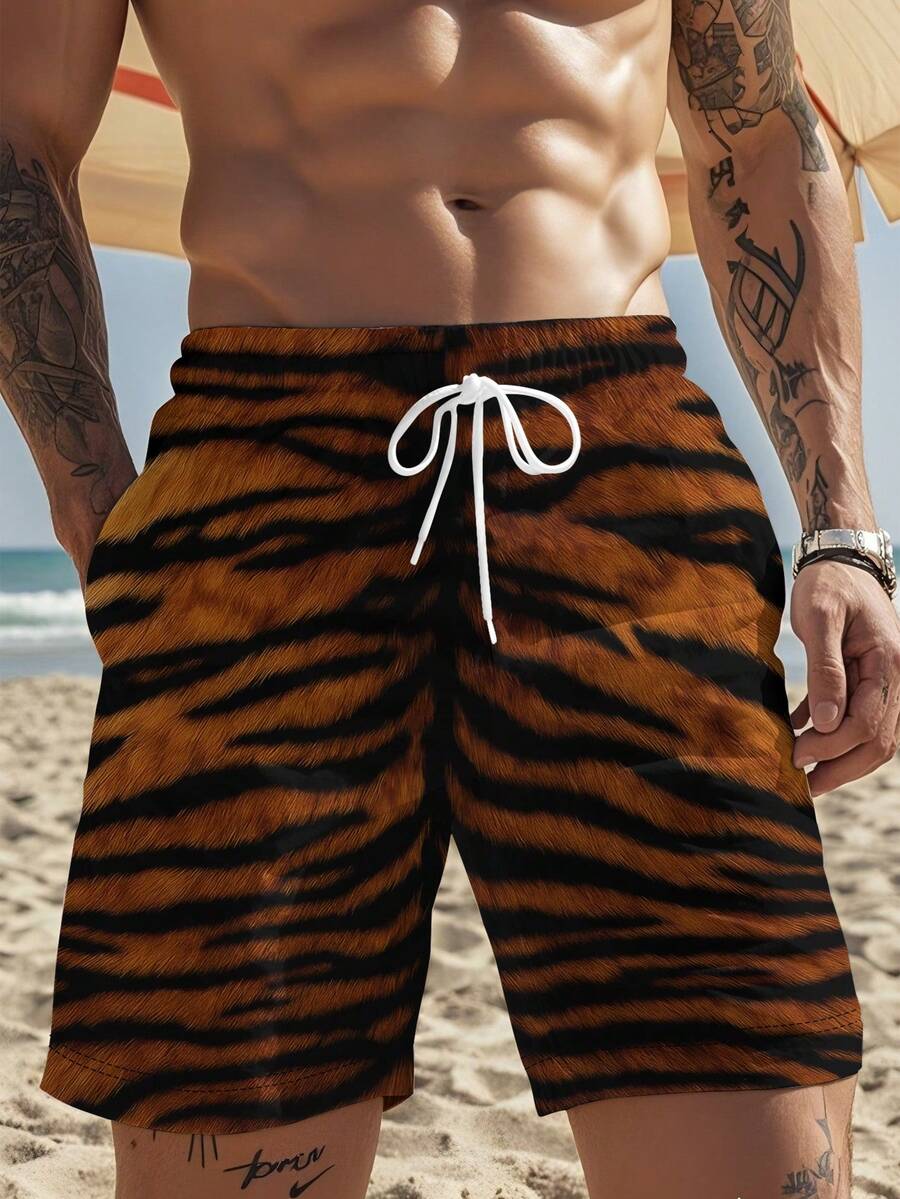 Mens Tiger Print Beach Shorts  - Trunk Breathable Men recensione e prezzo