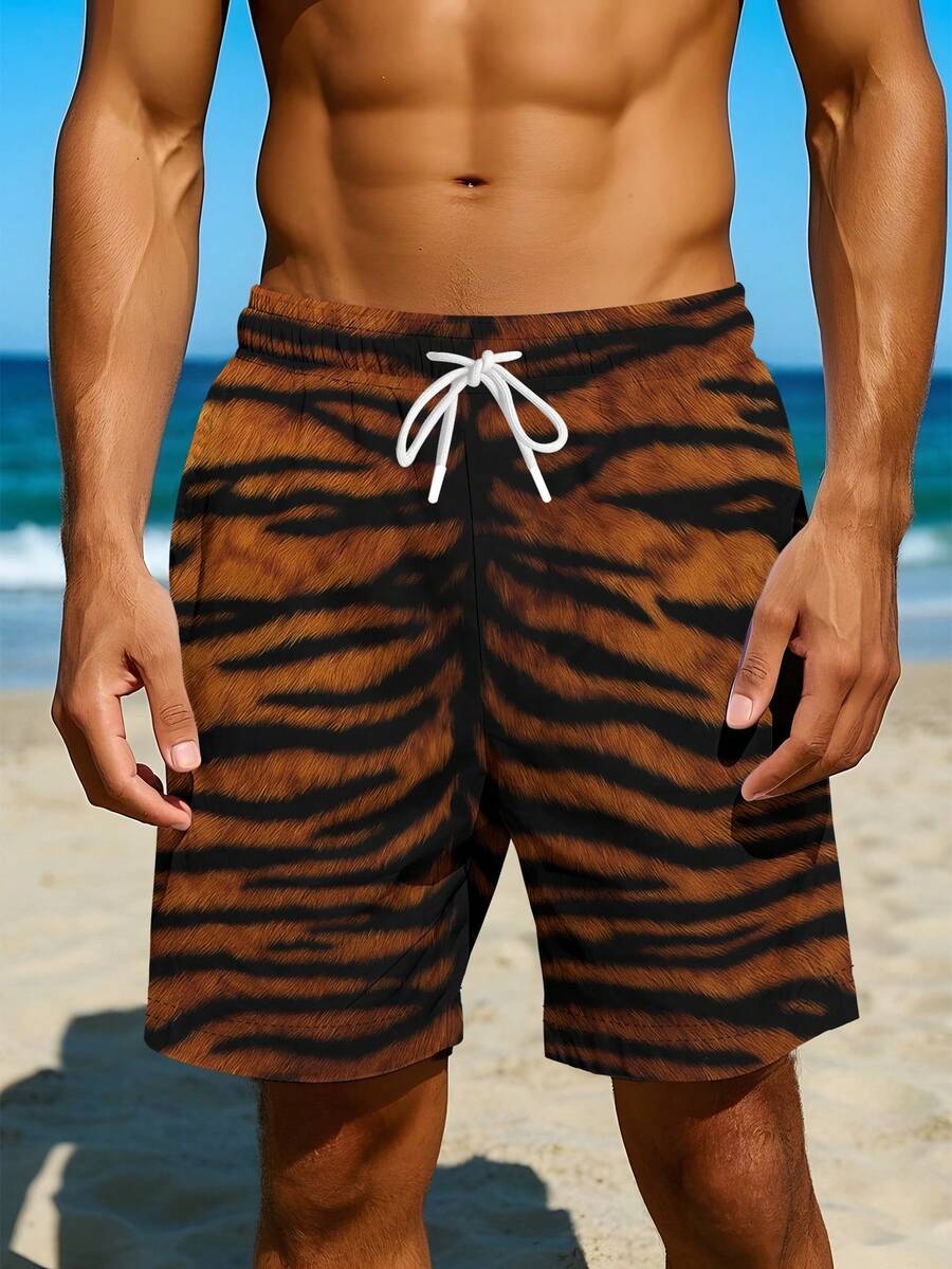 Mens Tiger Print Beach Shorts  - Trunk Breathable Men recensione e prezzo